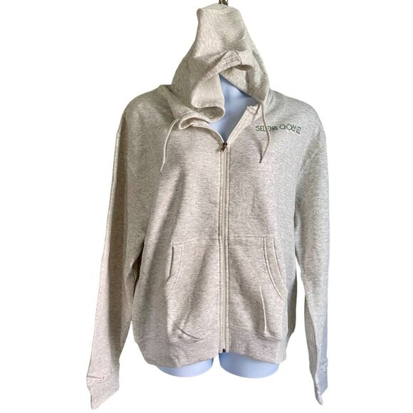 Selena Gomez Gray Floral Full Zip Hoodie Women's Plus Size 1X 2X 3X NEW NWT - Picture 3 of 14